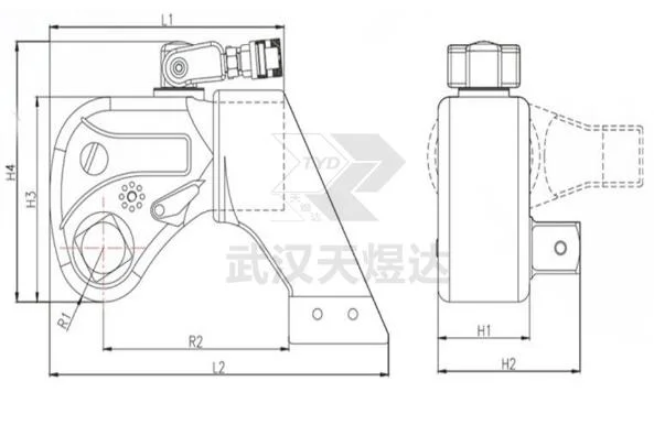 70MPa 185-71349nm Square Drive Hydraulic Torque Wrench Hydraulic Ratchet Spanner Tools with CE Certificate