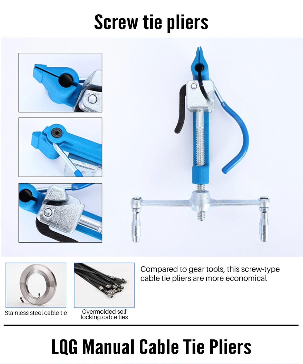 Tools Manufacturer Stainless Steel Cable Tie Tension/Cutting Tool for Strapping