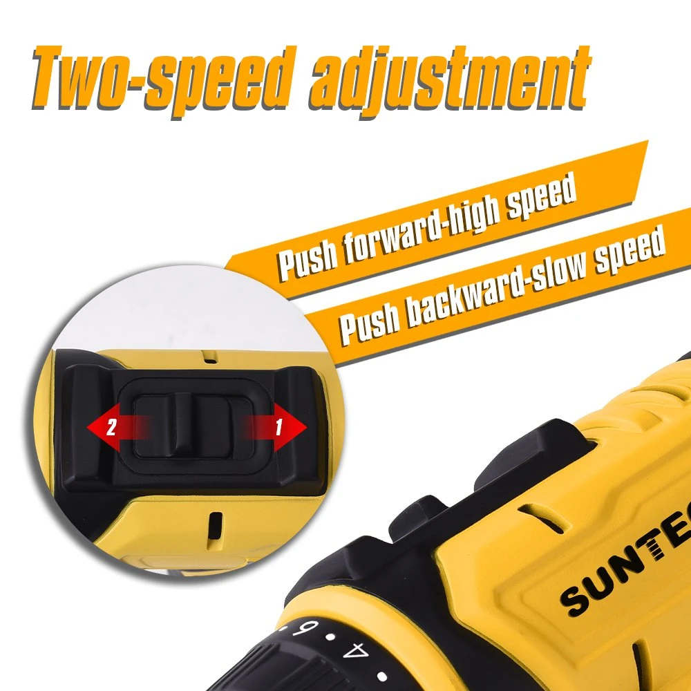 Suntec Professional 20V Cordless Impact Drill 140n. M High Torque Drilling Tools with Variable Speed Trigger