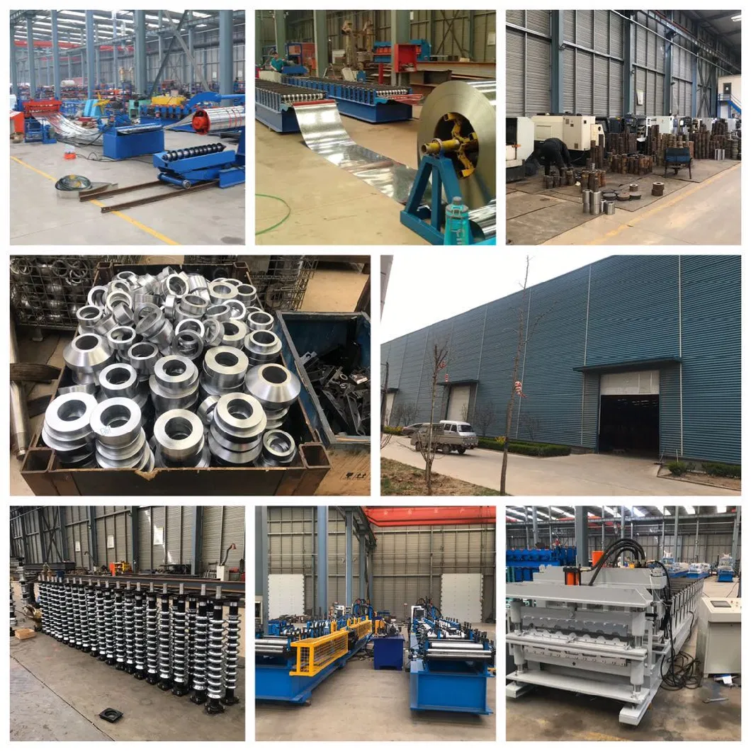 Building Material Steel Roof Tile Making Machinery Hydraulic Press Steel Tile Sheet Panel Roll Forming Machine Tool