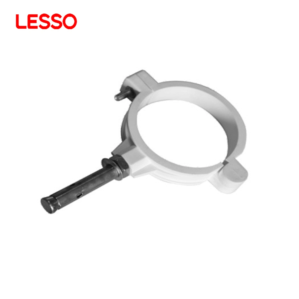 Lesso PVC-U Drainage Pipe Fittings Plastic Hydraulic Pipe Clamp with Screw