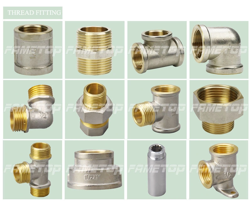 Brass Pressing/Crimping Fitting for Pex-Al-Pex Multilayer Pipes for European Market