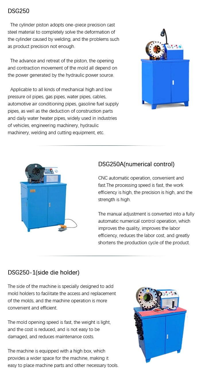 CE Verified Manufacturer Hydraulic Hose Manufacturing Machine Manual Auto Hydraulic Hose Press Crimping Machine Hydraulic Hose Crimper