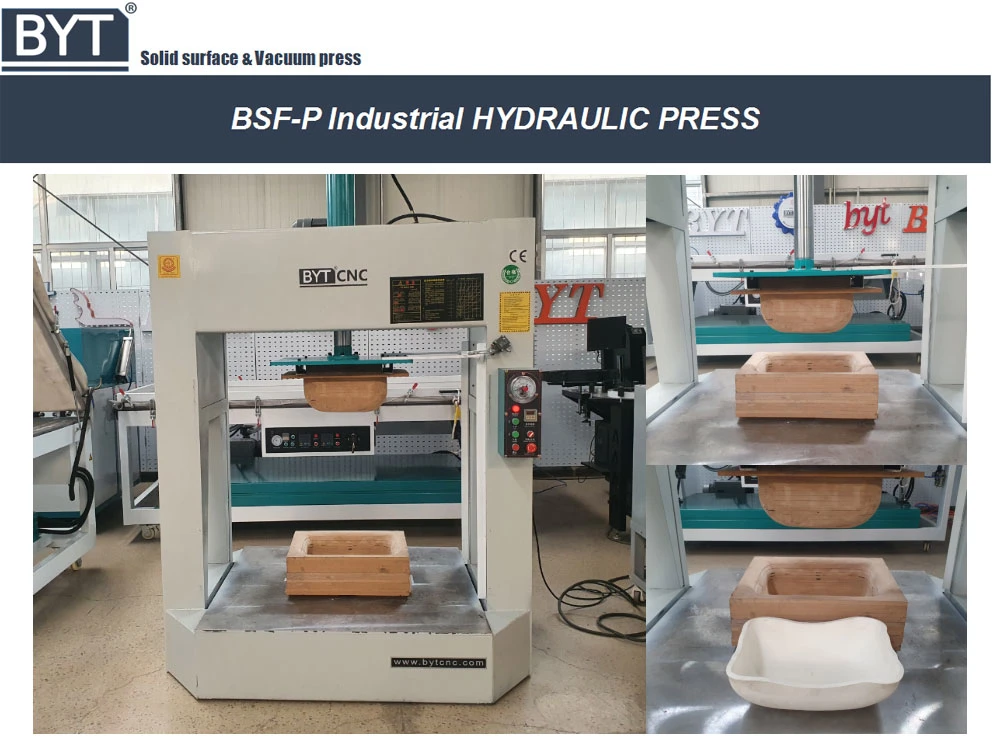Bytcnc Electric Hydraulic Press for Washbasin, Solid Surface Sink 40ton Hydraulic Press