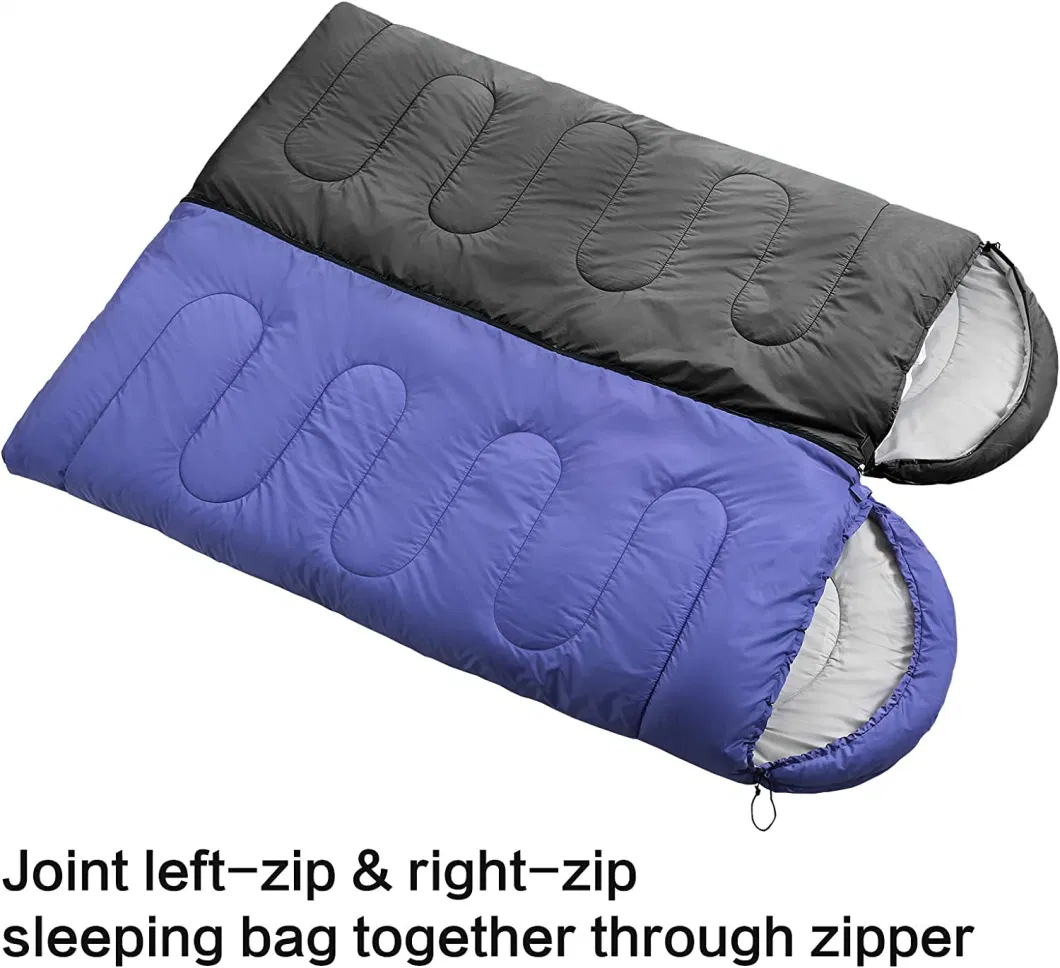 Portable Compression Lightweight Waterproof Custom Adult 4 Seasons Single Travel Camping Envelope Cotton Sleeping Bag