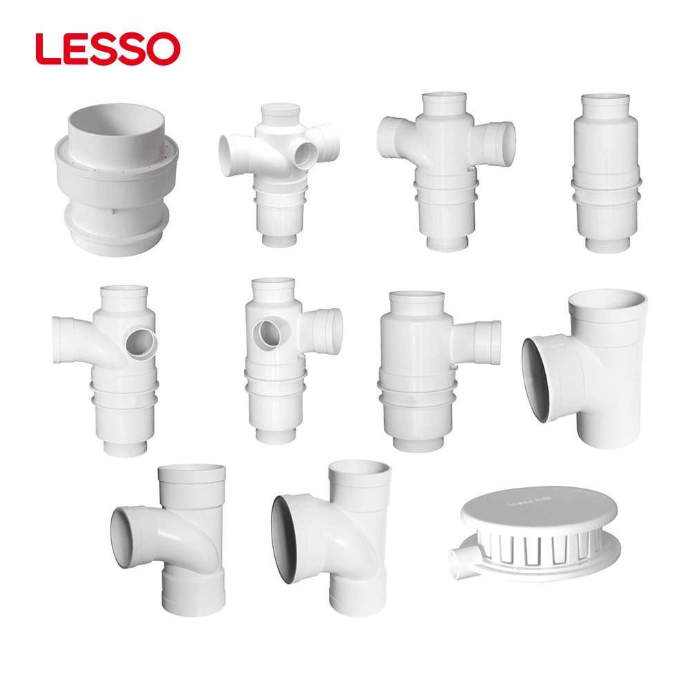 Lesso PVC-U Drainage Pipe Fittings Plastic Hydraulic Pipe Clamp with Screw