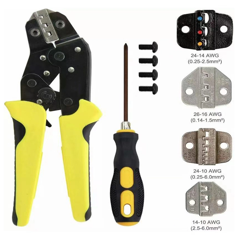 4 in One Wire Crimpers Ratcheting Terminal Crimping Pliers Cord End Terminals Tool