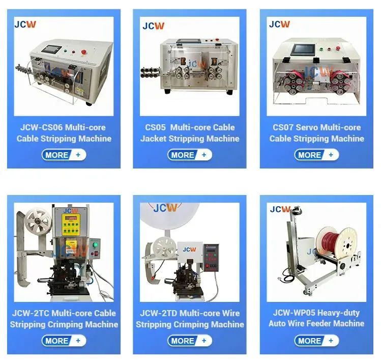 Jcw-2tp Versatile Multiconductor/Multicore Core Wire/Outer Sheathed Cable Stripping/Stripping/Stripper Side/End-Feed Applicator Terminal Crimp/Crimping Machine