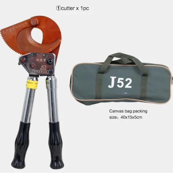 Cu Al Armored Cable up to Dia 50mm Ratchet Cable Cutter (J52)