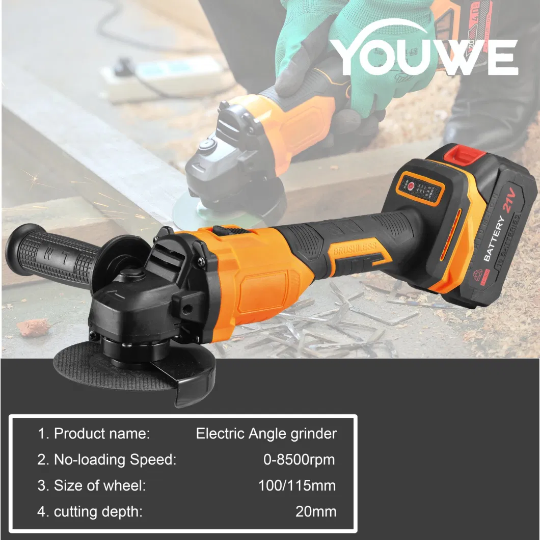 Cordless Battery Angle Grinder Hand Tools Power Tools