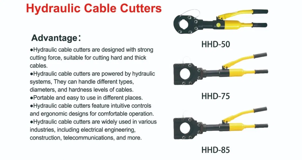 Hydraulic Cable Cutters for Cables and Steel Wire Ropes (HHD-85)