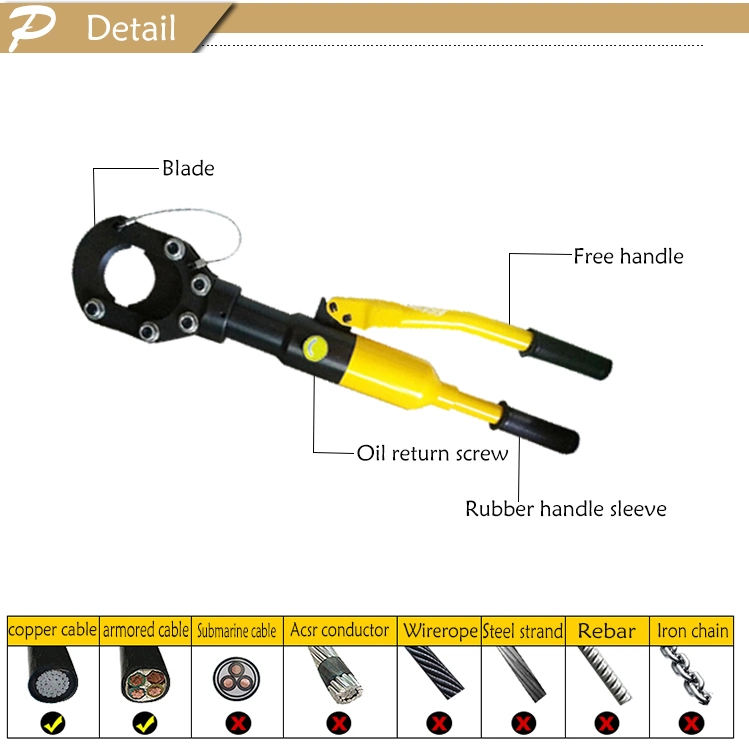 CPC-85 8t Integral Manual Hydraulic Cable Cutter for Amored and Copper Cable