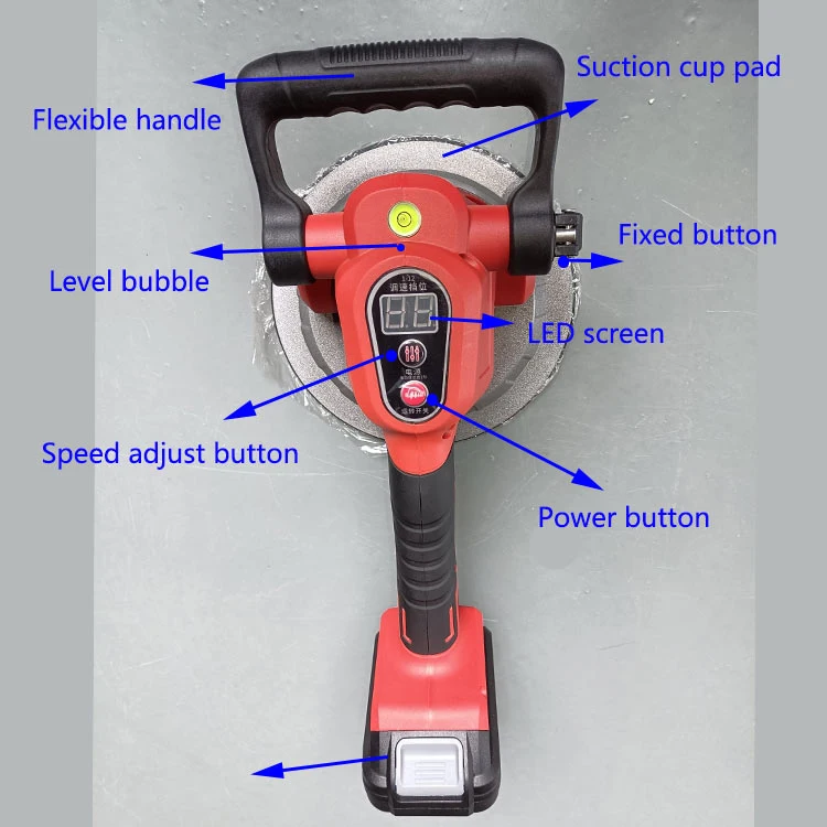 20V Battery Powered Tile Vibration Machine 190mm Handheld Tile Tools for Installation