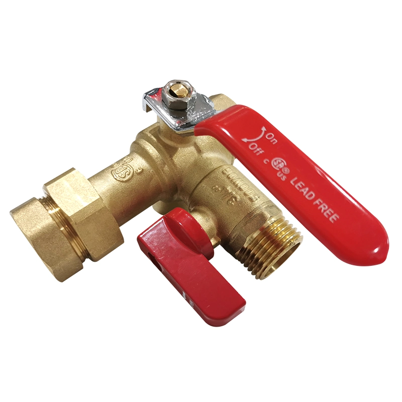 Tankless Hot and Cold Valve 3/4inch IPS Isolator Tankless Water Heater Service Valve Kit with Pressure Relief Valve