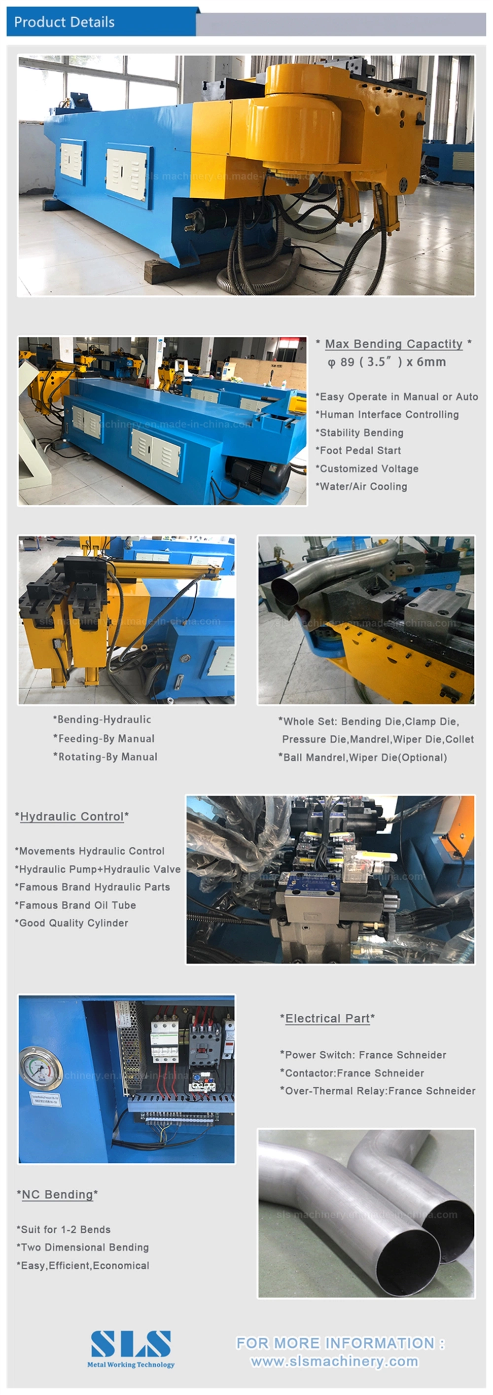 Thin Wall Pipe Bending Machine Tool with China Price, Exhaust Tube Bender Manual Hydraulic