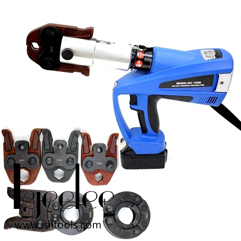 Igeelee Bz-1550 Battery Powered Ele Tric Clamping Tool for Pex Pipe Xpap Pipe Jaw U16 20 26 32mm Hydraulic Compressing Tool