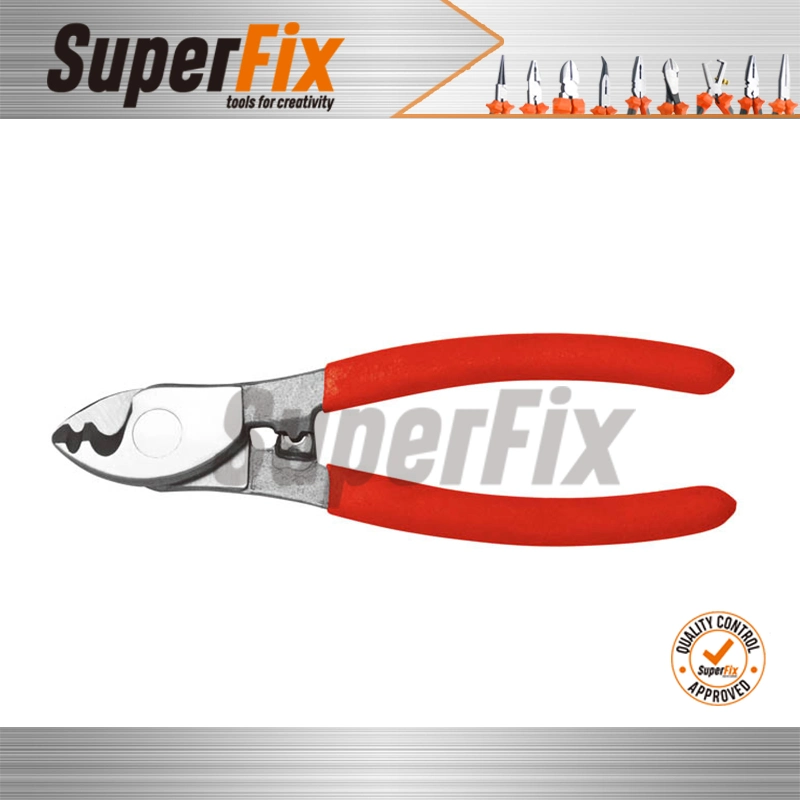 Alicate Professional Cutters with Dipped Handle, Polish Finish, Carbon Steel, Cutting, Orange Small Head Bolt Cutters