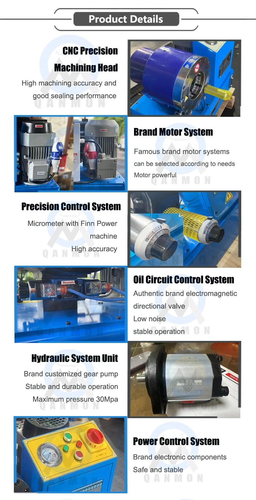 Factory Export Direct CE Automatic Electric Finn Power Style CNC Dx68 1/4&quot;-2&quot; Hydraulic Hose Crimping Machine Price with Quick Change Tool