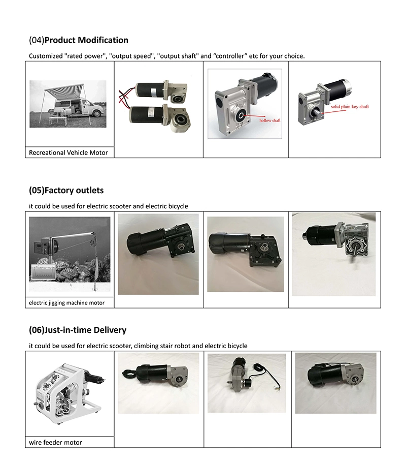 300W 12V DC Worm Gear Reducer Drive Motor with Encoder 500PPR on Cloth Cutting or Cable Puller