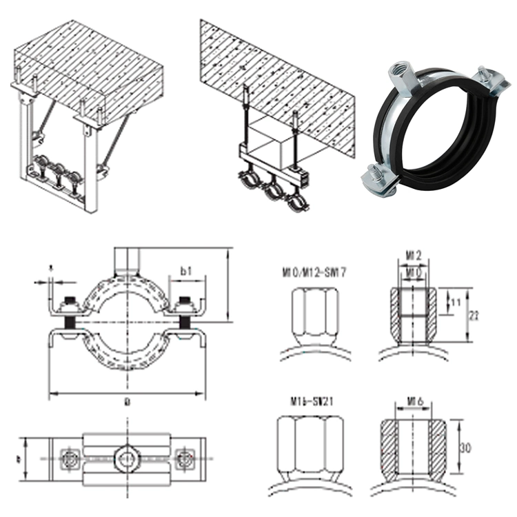 China Supply Hydraulic Fixing Hose Clamp Heavy Duty Pipe Clamp