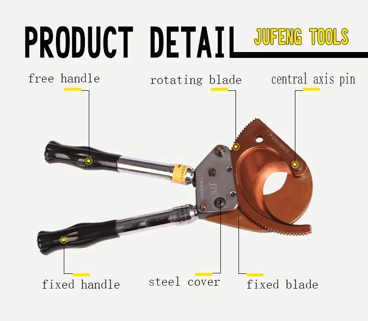 J-40 Hydraulic Manual Cu Al Armored Cable Ratchet Cable Cutter