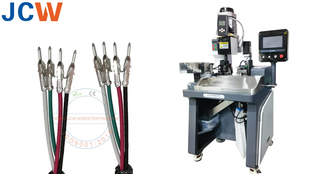 Jcw-2tp Versatile Multiconductor/Multicore Core Wire/Outer Sheathed Cable Stripping/Stripping/Stripper Side/End-Feed Applicator Terminal Crimp/Crimping Machine