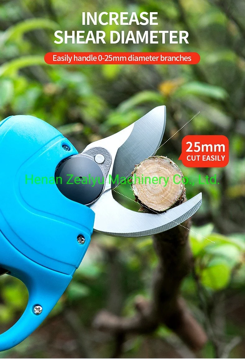 Lithium Ion Battery Powered Garden Electric Pruning Shears Adjustable Cutting Diameter Vineyards Electrical Branch Scissors