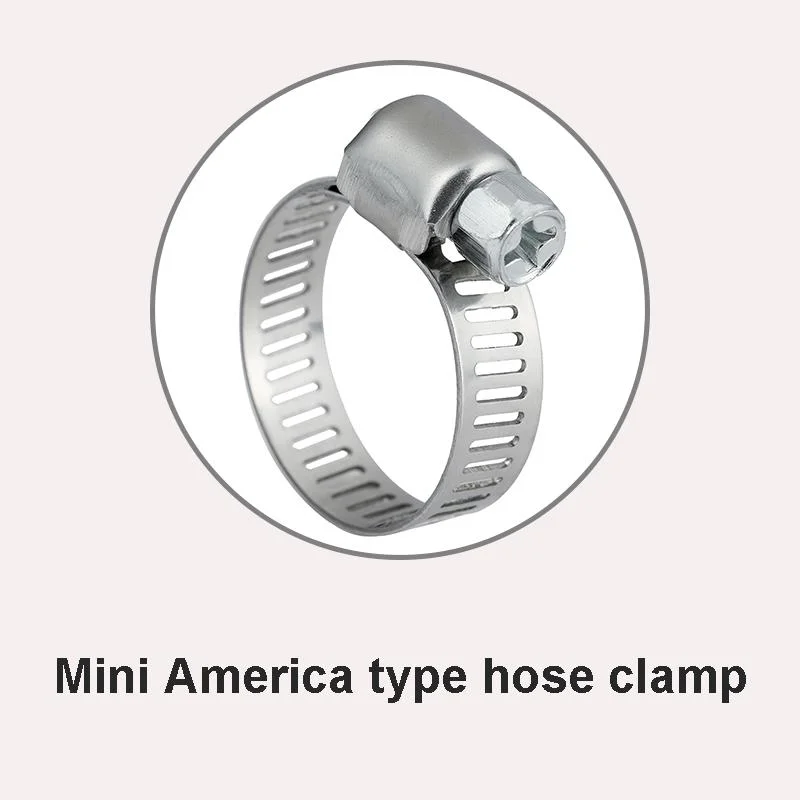 Manufacturers of Stainless Steel Germany Adjustable 9 mm Worm Drive Hose Clip, Non-Perforated Design Clamp for Industrial
