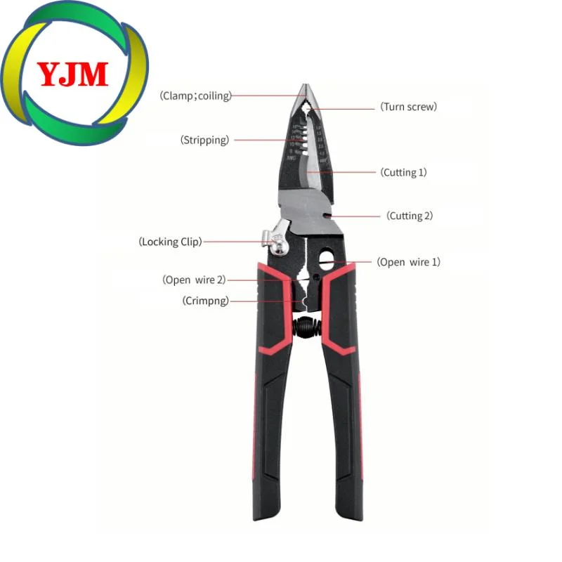 7 &quot; Stainless Steel Wire Stripper with Multi-Tool Pliers