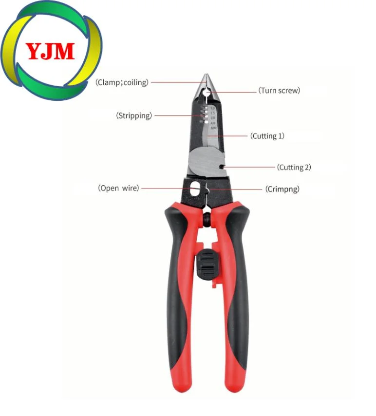 7 &quot; Stainless Steel Wire Stripper with Multi-Tool Pliers