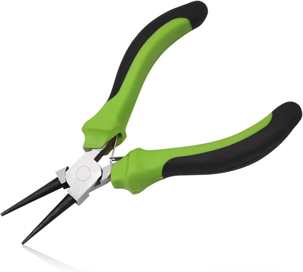 OEM 3 Inches Mini Round Nose Pliers for Jewelry Making with Cutter Wire Looping Plier Smooth Jaws Wire Bending Pliers Small