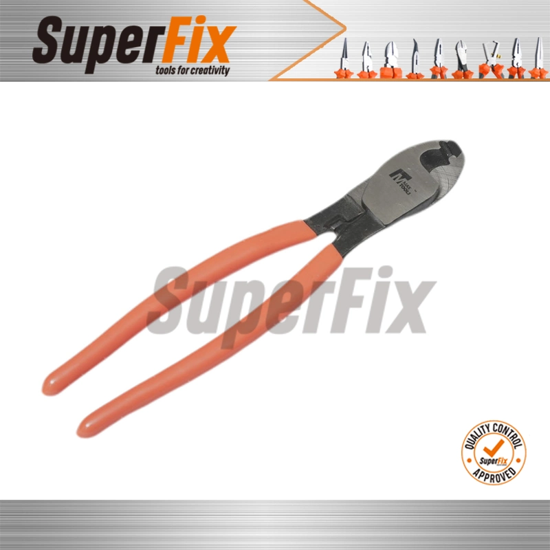 Alicate Professional Cutters with Dipped Handle, Polish Finish, Carbon Steel, Cutting, Orange Small Head Bolt Cutters