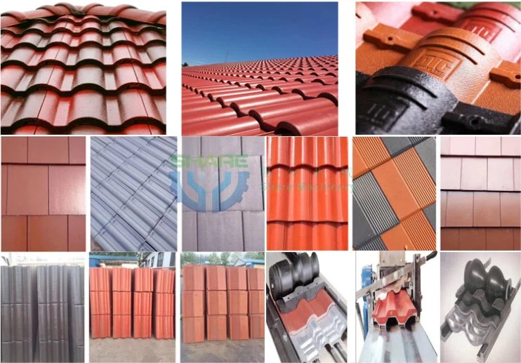Hydraulic Oil Press Terracotta Tile Making Machine Cement Tiles Concrete Roof Moulds