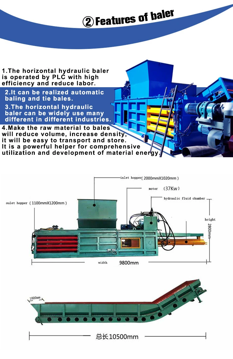 Automatic Baling Machine Hydraulic Horizontal Waste Paper Baler Press machine