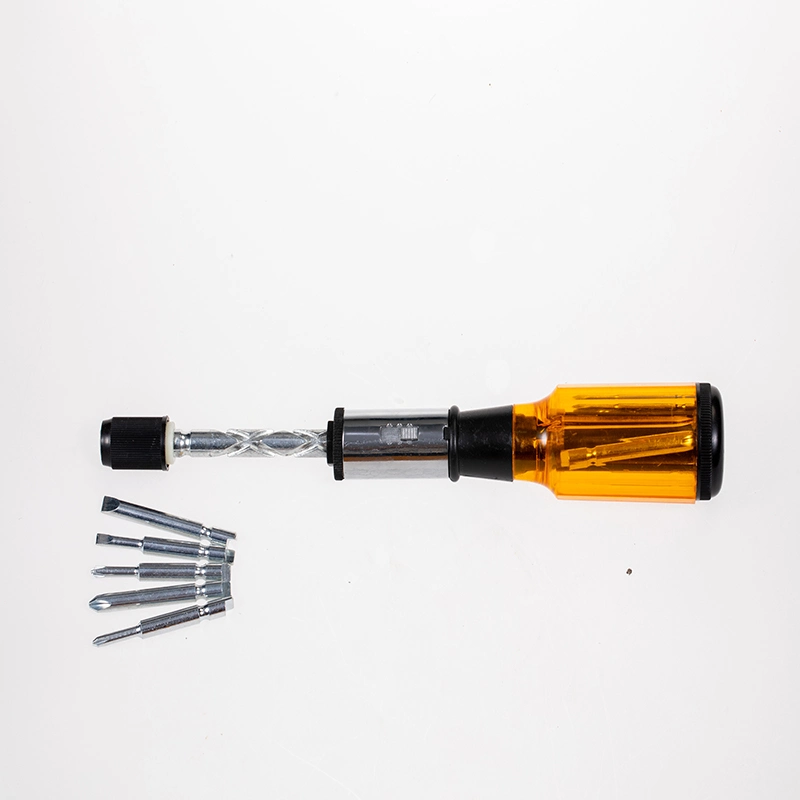 Spiral Screw Driver Hand Pressing Ratchet Screwdriver Hand Tool with Slotted and Bits