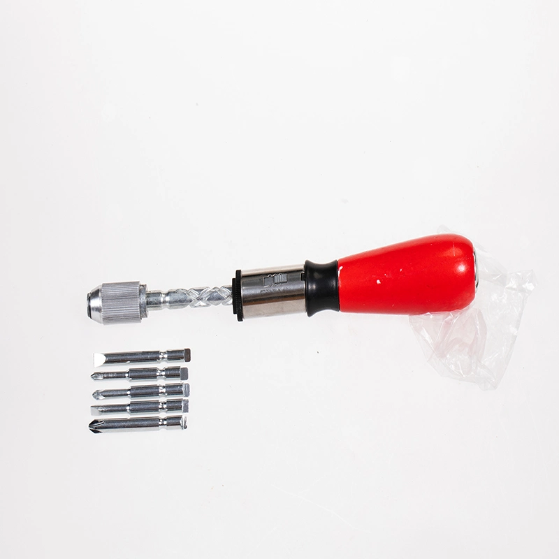 Spiral Screw Driver Hand Pressing Ratchet Screwdriver Hand Tool with Slotted and Bits