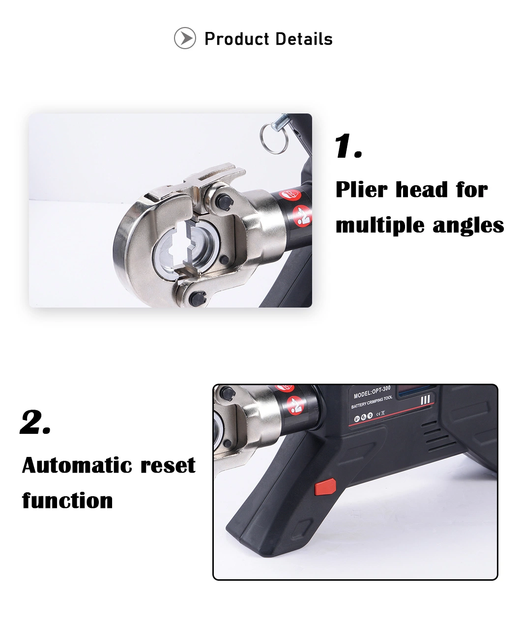 Crimping Tool Dlq-300c Hydraulic Power Tool Lithium Battery High Efficiency