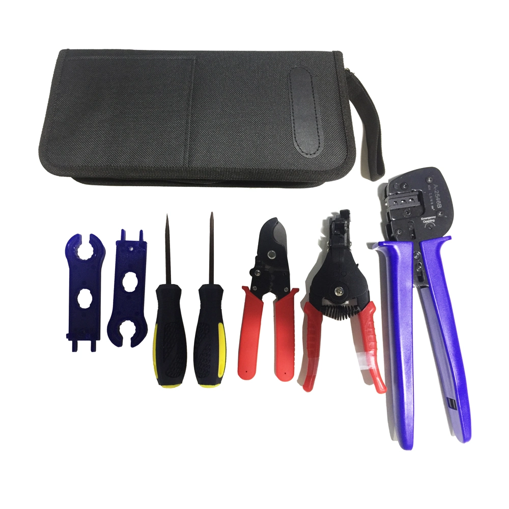 Solar Panels Cable Connector Hand Tool Set Kit Crimping Tool Wire Stripper Screwdrivers for PV Installation Solar Energy System