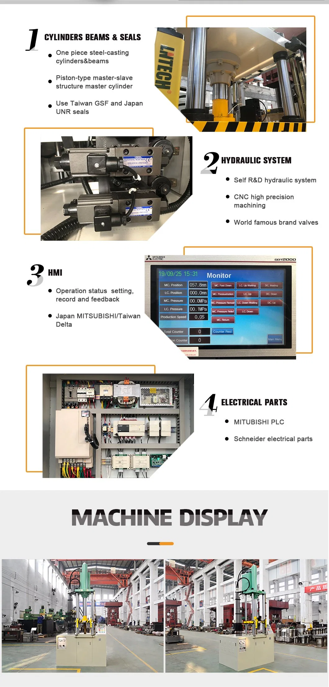 30 Ton Small Hydraulic Press Machine with PLC Control