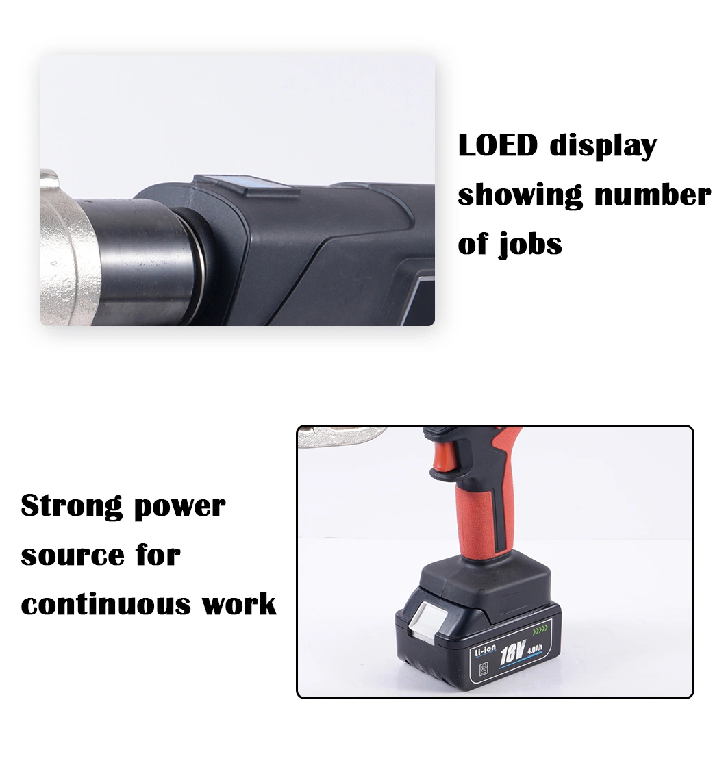 New Powerful Hydraulic Crimping Pliers Lithium Battery Power Tools Dlq-300