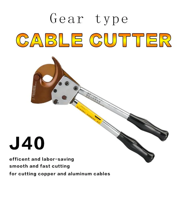 J-40 Hydraulic Manual Cu Al Armored Cable Ratchet Cable Cutter