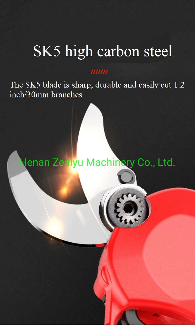 Lithium Ion Battery Powered Garden Electric Pruning Shears Adjustable Cutting Diameter Vineyards Electrical Branch Scissors