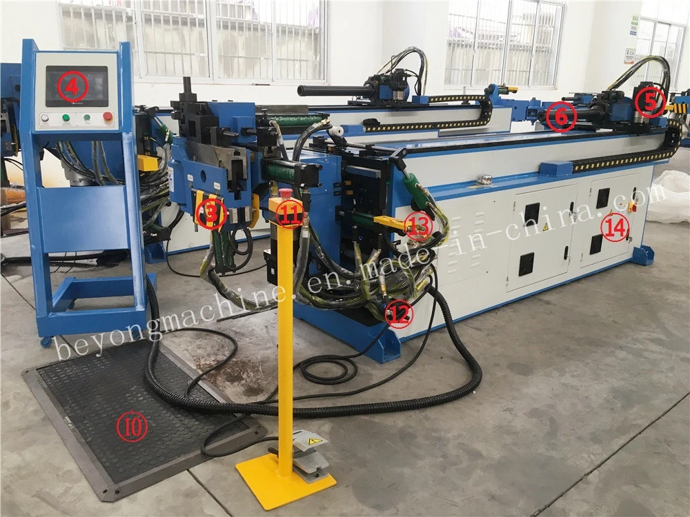 CNC Pipe Bending Machine, Hydraulic Automatic Bender Tools for Exhaust, Conduit, Stainless Steel, Profile, Square, Round, Aluminium Tubing Types of Bending