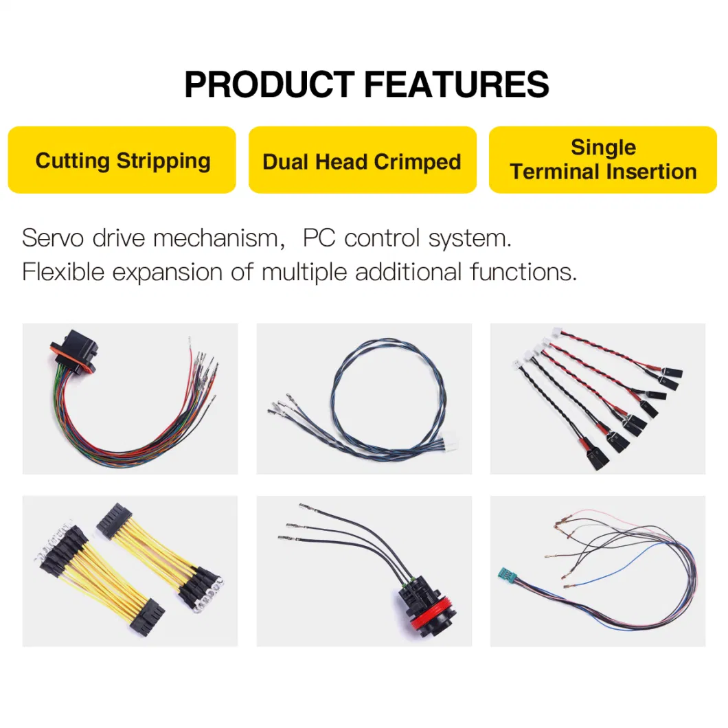 Automotive Wire Harness Double Terminal Crimping and Connector Insertion Machine