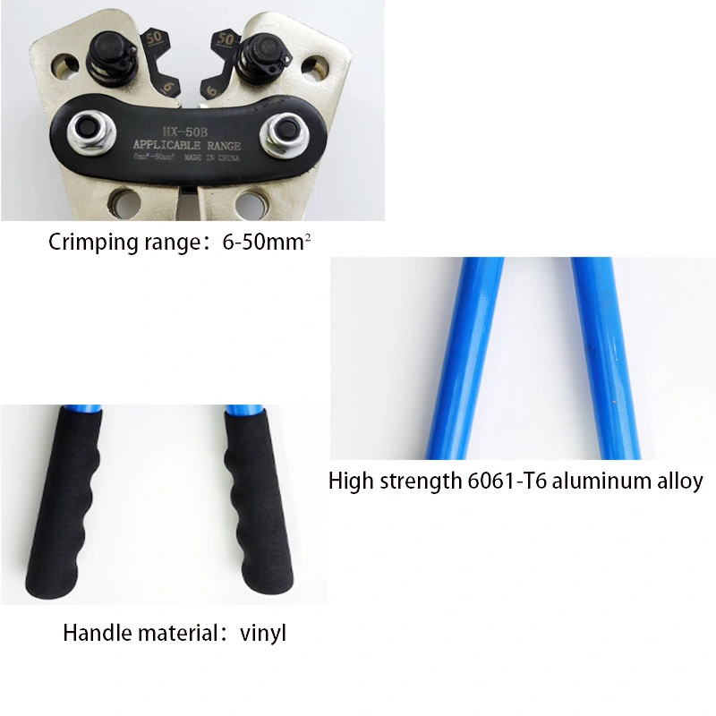 Hx-50b 1PCS Portable Cable Crimping Tool Professional Terminals Crimper Plier Handle Cutter Tools