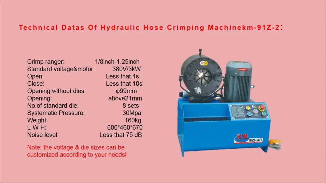 Rubber Hose Pressing Machine/Hydraulic Crimping Tool Km-91z-2