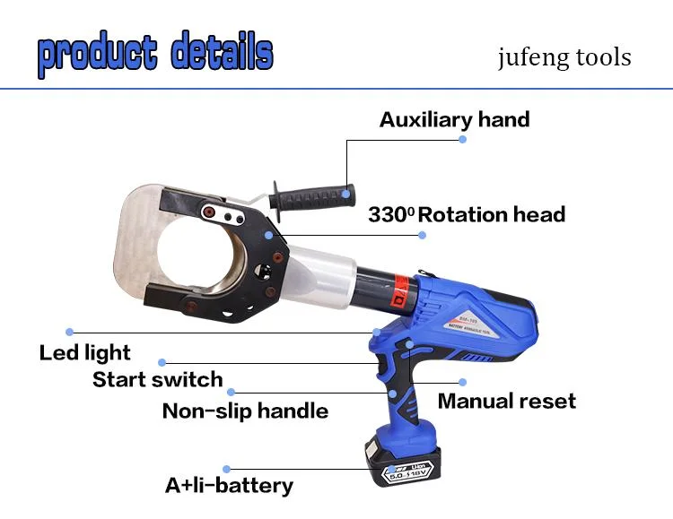Battery Cutter Tool Remote Control Cable Shears Ec-105 Hydraulic Cable Cutting Tool