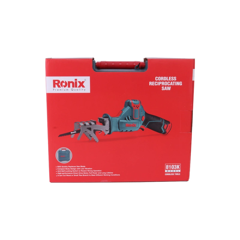 Ronix 8103K Model Cordless Reciprocating Saw Wood Metal Pipe Cutting Electric Mashine Portable Reciprocating Saw