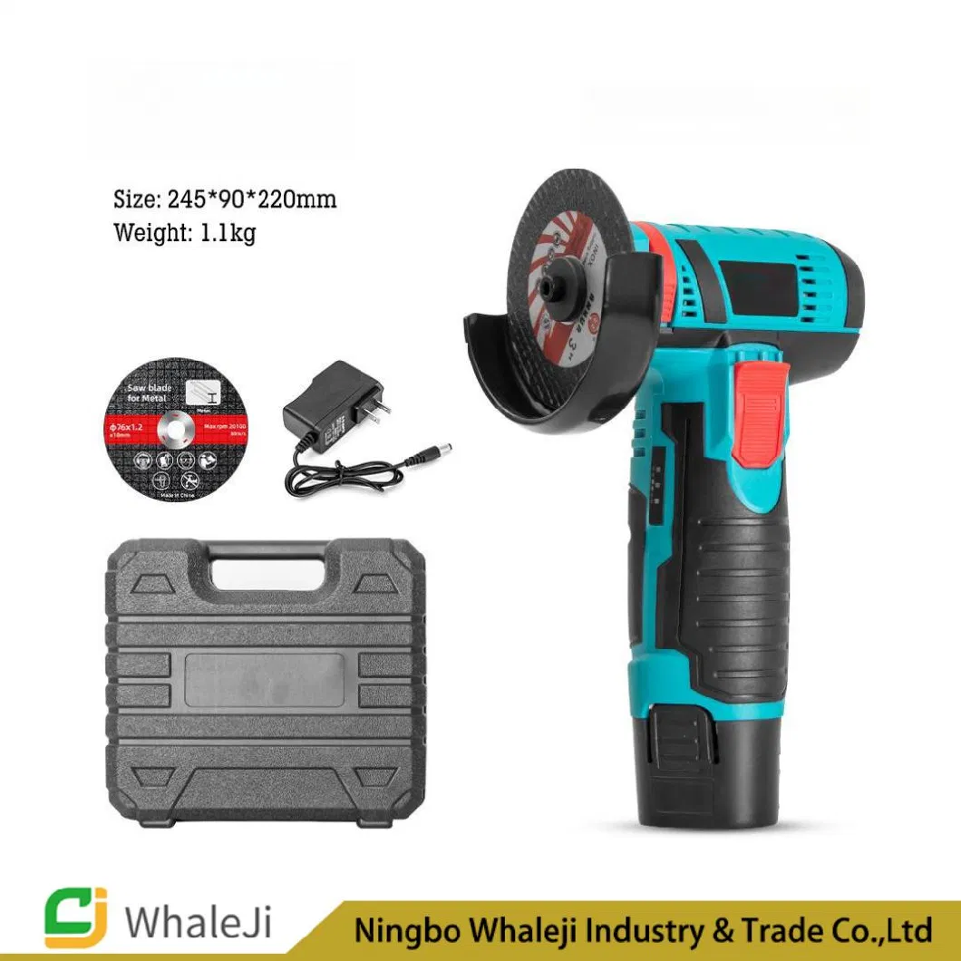 Cordless Angle Grinder Power Tools for Cutting with Lithium Battery