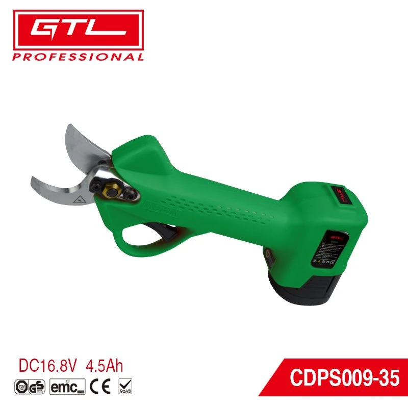 Professional Lithium Cordless Pruning Shear with Two Rechargeable Lithium Battery Powered Tree Branch Pruner, 30mm Cutting Diameter (CDPS009-35)